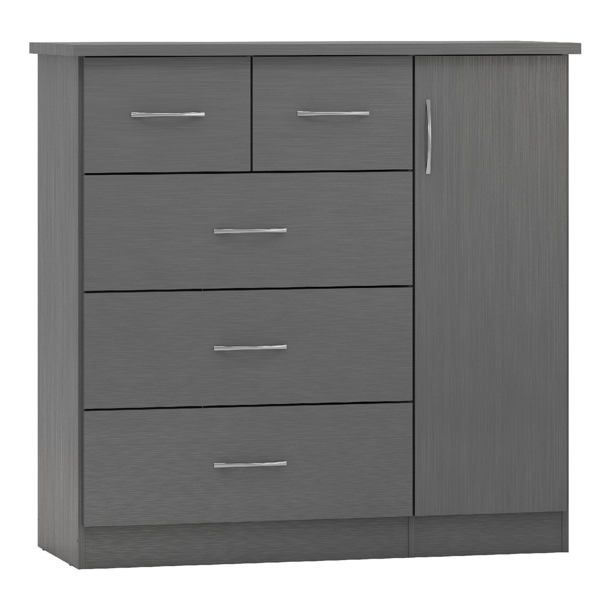 Nevada 5 Drawer Low Wardrobe - Seconique