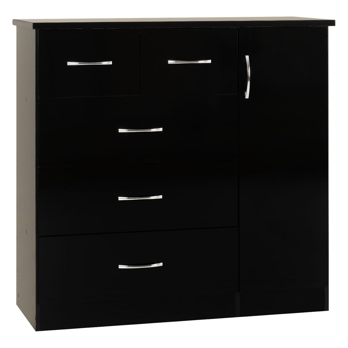 Nevada 5 Drawer Low Wardrobe - Seconique
