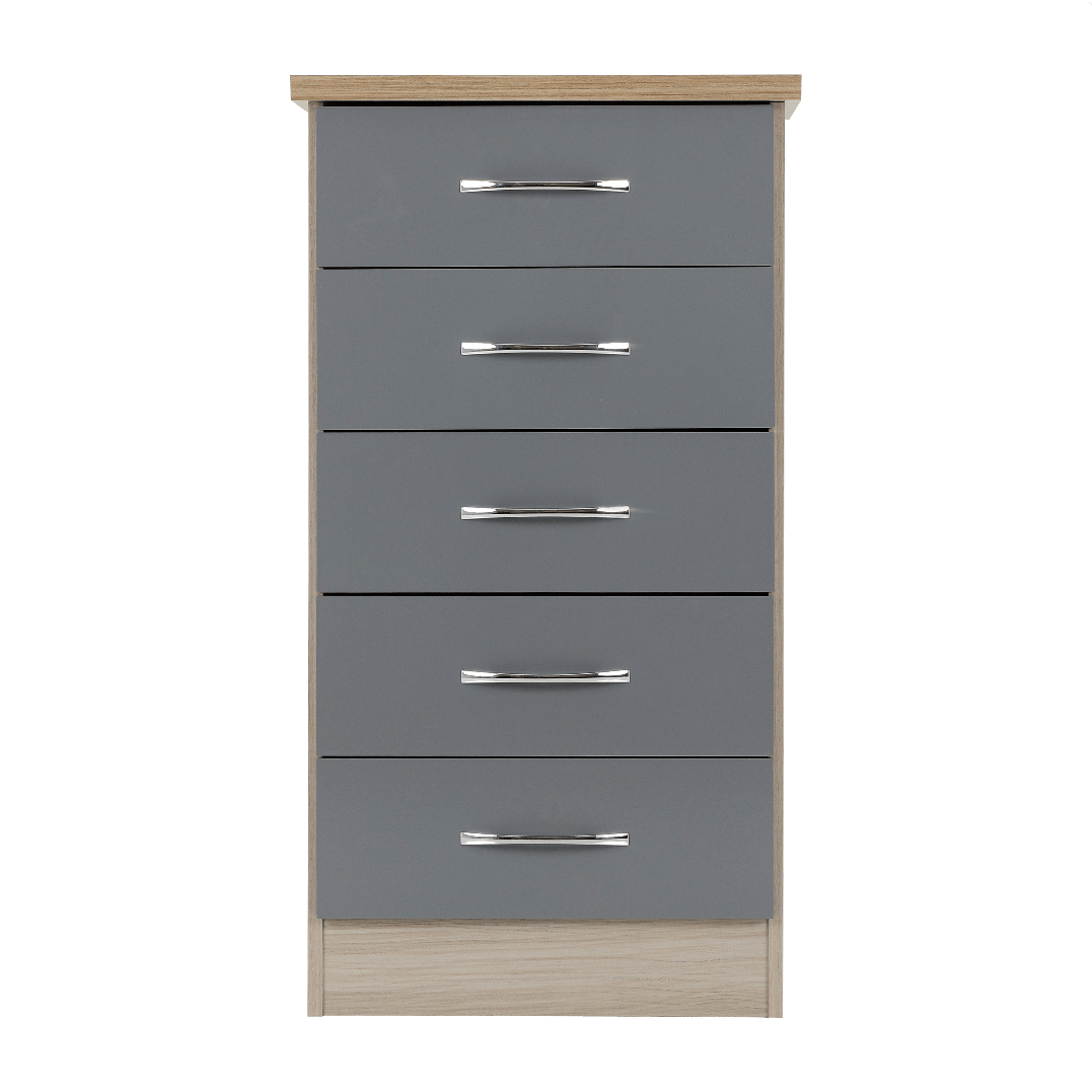 Nevada 5 Drawer Narrow Chest - Seconique