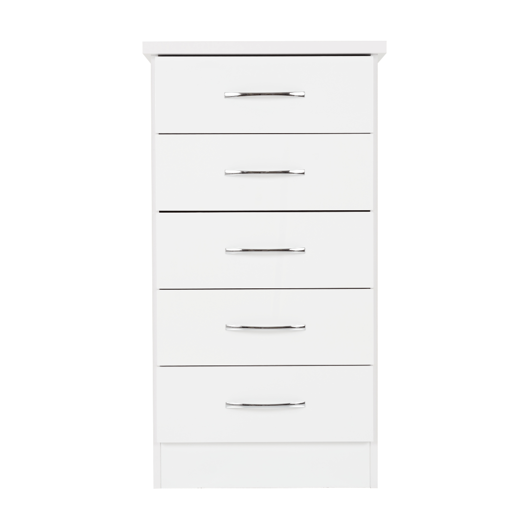 Nevada 5 Drawer Narrow Chest - Seconique