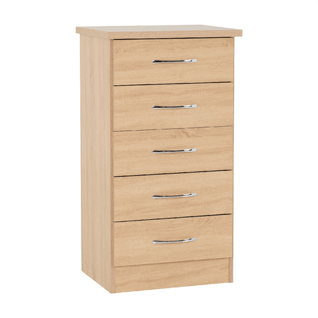 Nevada 5 Drawer Narrow Chest - Seconique