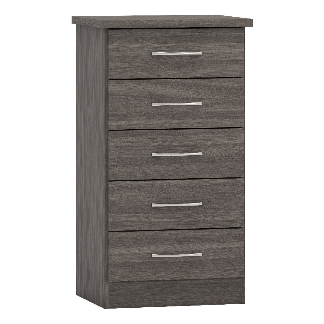 Nevada 5 Drawer Narrow Chest - Seconique