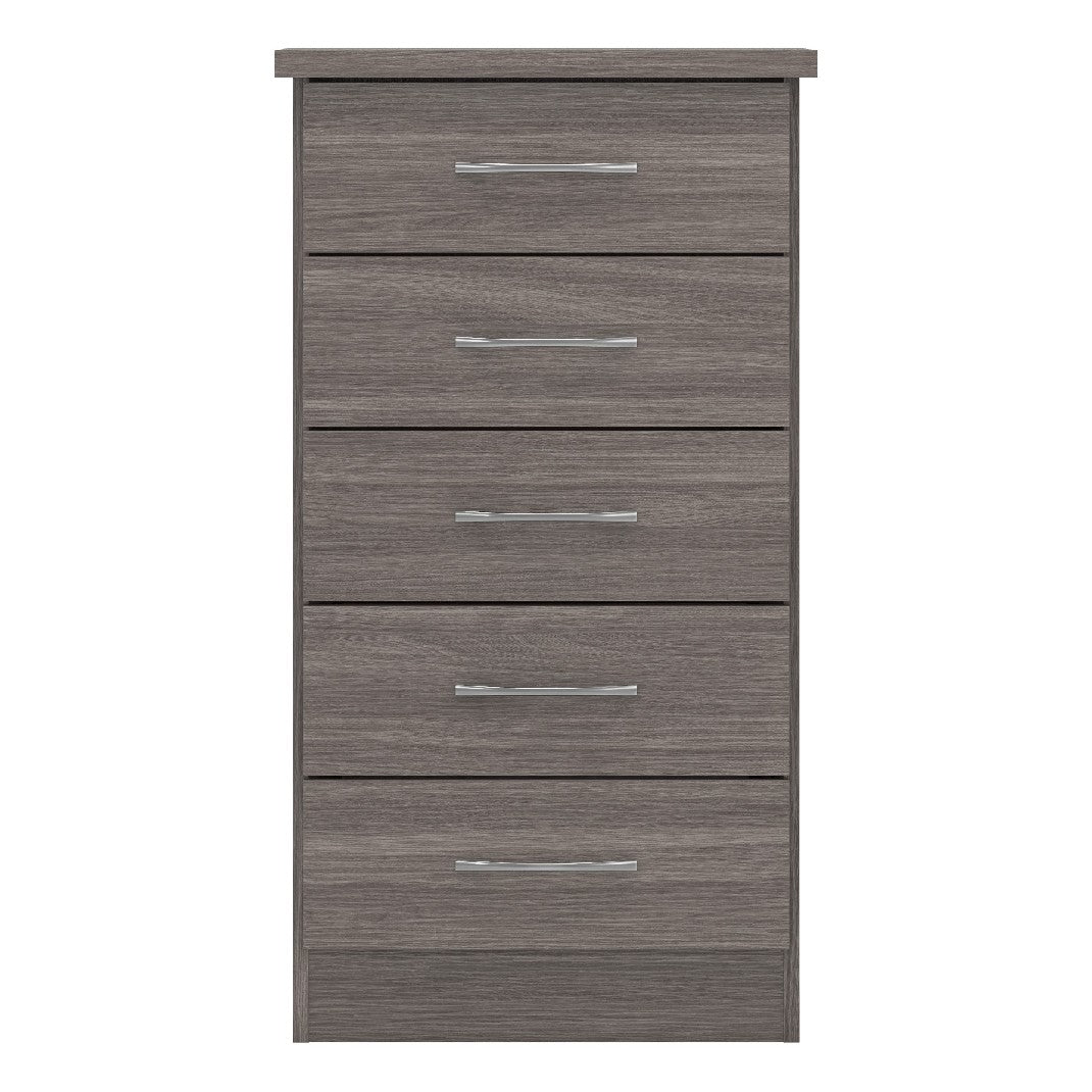 Nevada 5 Drawer Narrow Chest - Seconique
