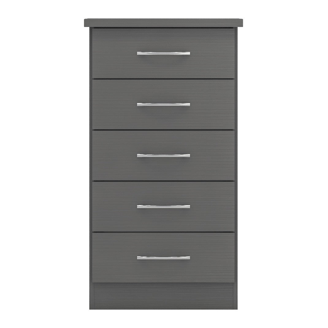 Nevada 5 Drawer Narrow Chest - Seconique