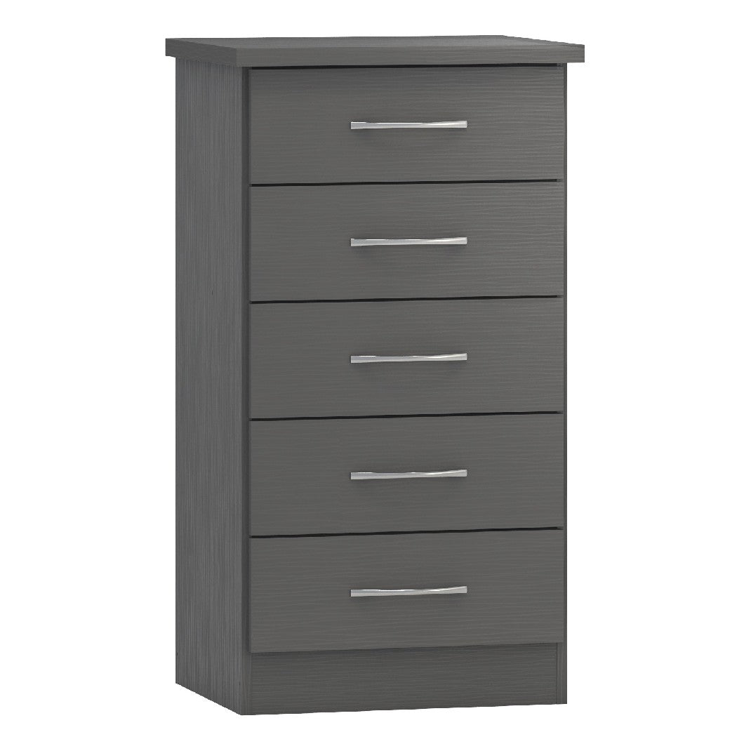 Nevada 5 Drawer Narrow Chest - Seconique