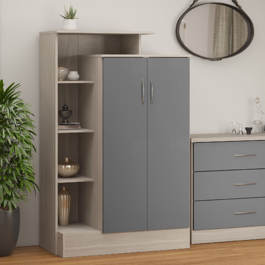 Nevada Petite Open Shelf Wardrobe - Seconique