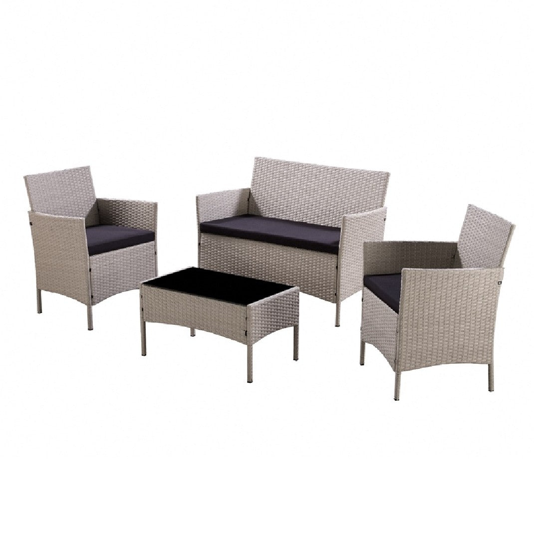 Newport Rattan 4 Piece Garden Furniture Set - TGC