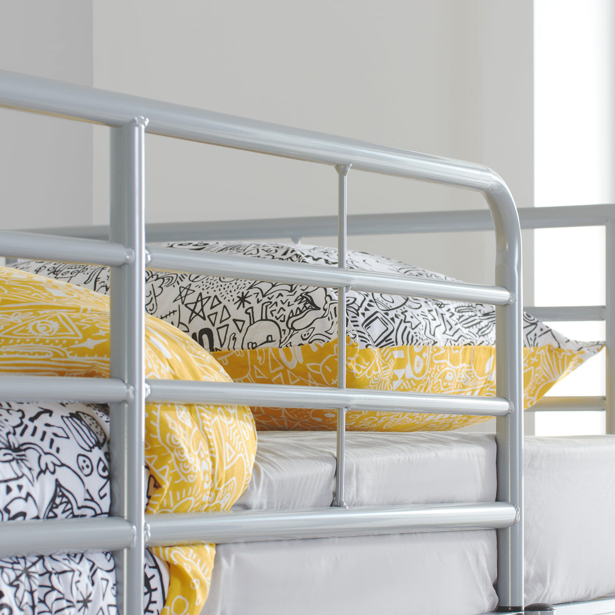 Nexus Triple Sleeper Silver Metal Bunk Bed - Birlea