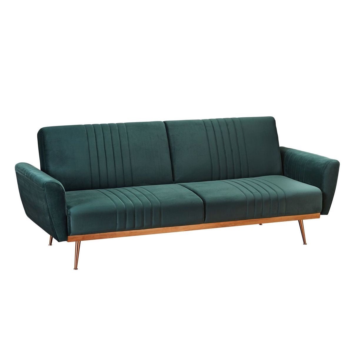Nico 3 Seater Velvet Fold Down Sofa Bed - LPD