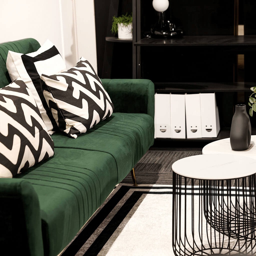 Nico 3 Seater Velvet Fold Down Sofa Bed - LPD