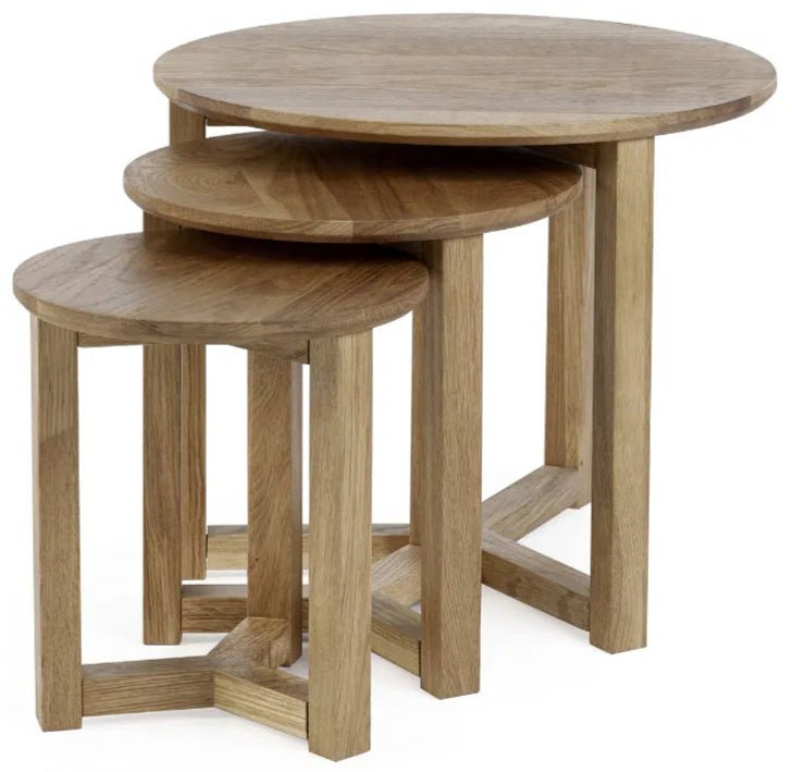 Nidri Round Nest of 3 Tables - Julian Bowen