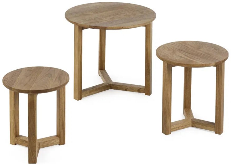 Nidri Round Nest of 3 Tables - Julian Bowen