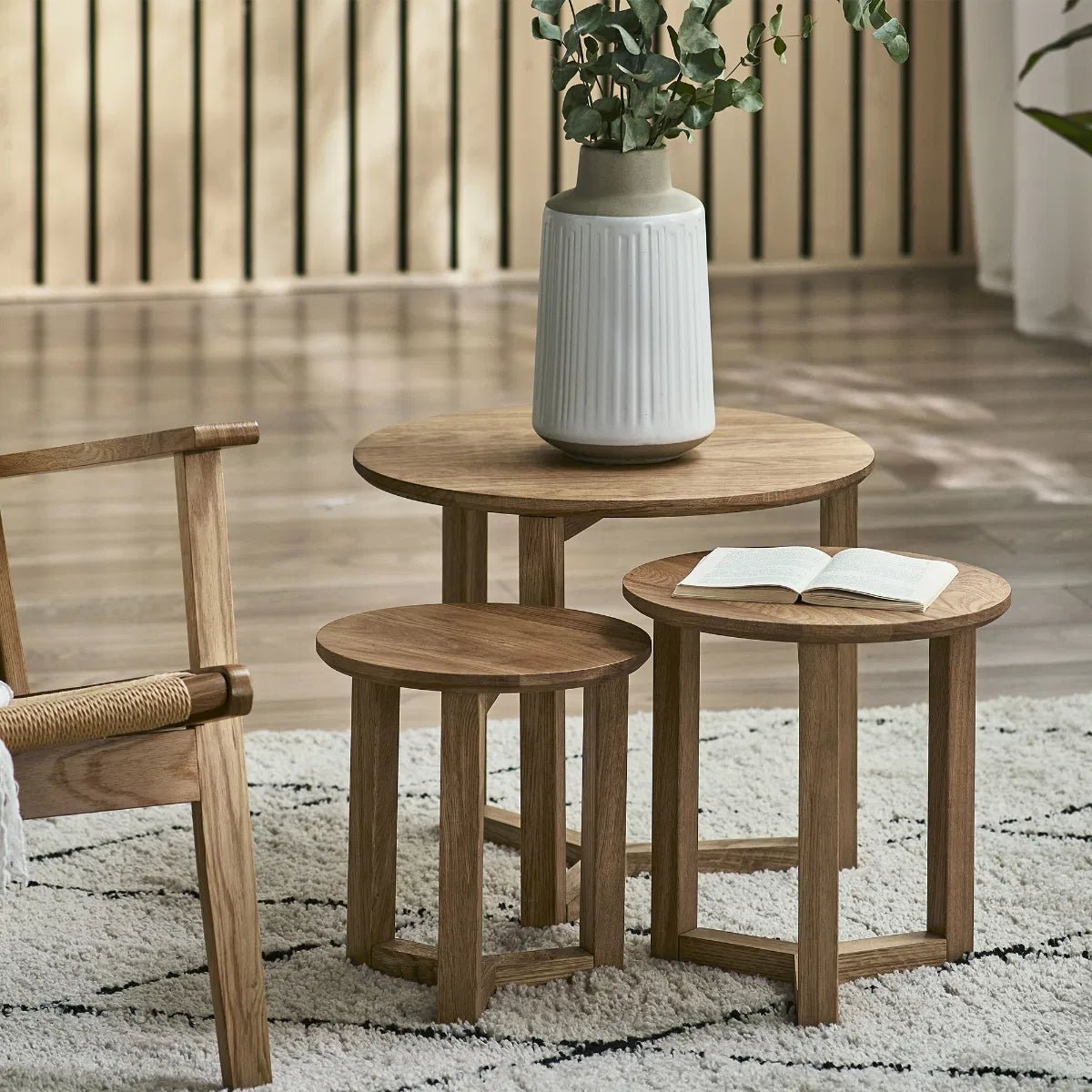 Nidri Round Nest of 3 Tables - Julian Bowen