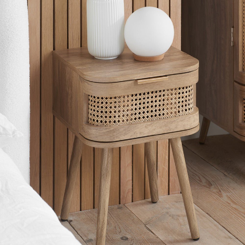 Noah 1 Drawer Bedside Table - Birlea