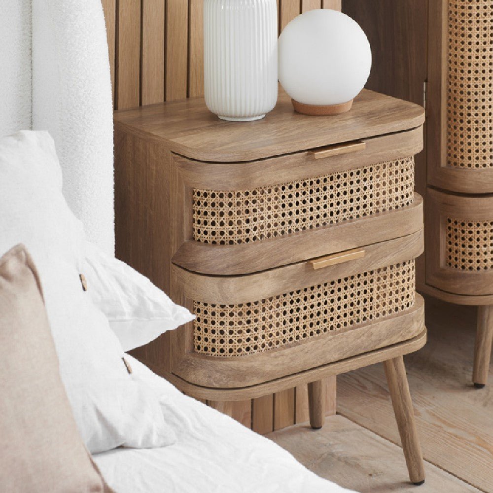 Noah 2 Drawer Bedside Table - Birlea