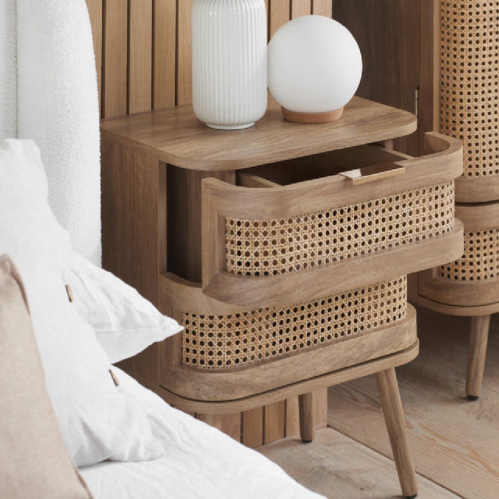 Noah 2 Drawer Bedside Table - Birlea