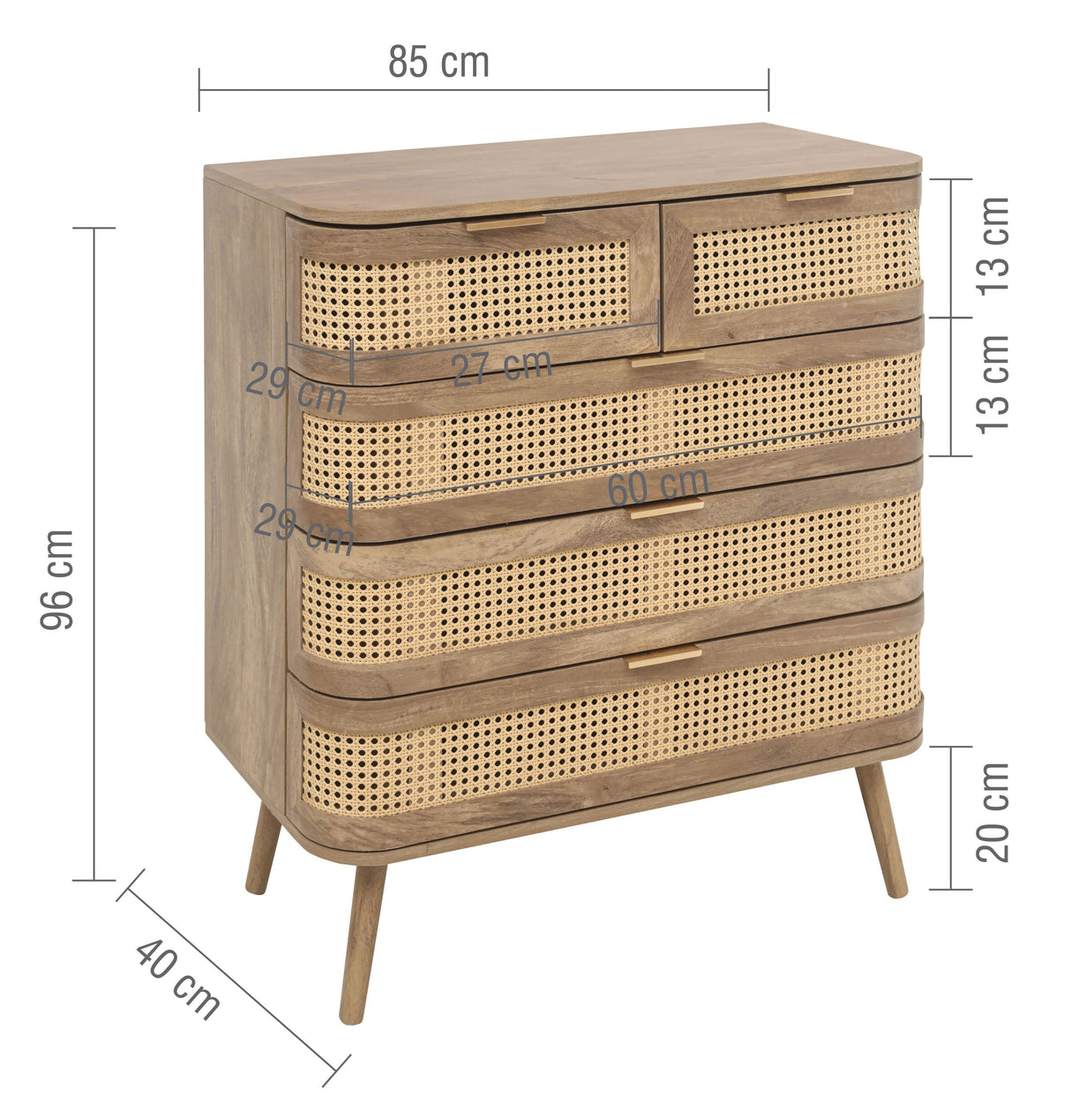 Noah 5 Drawer Chest - Birlea