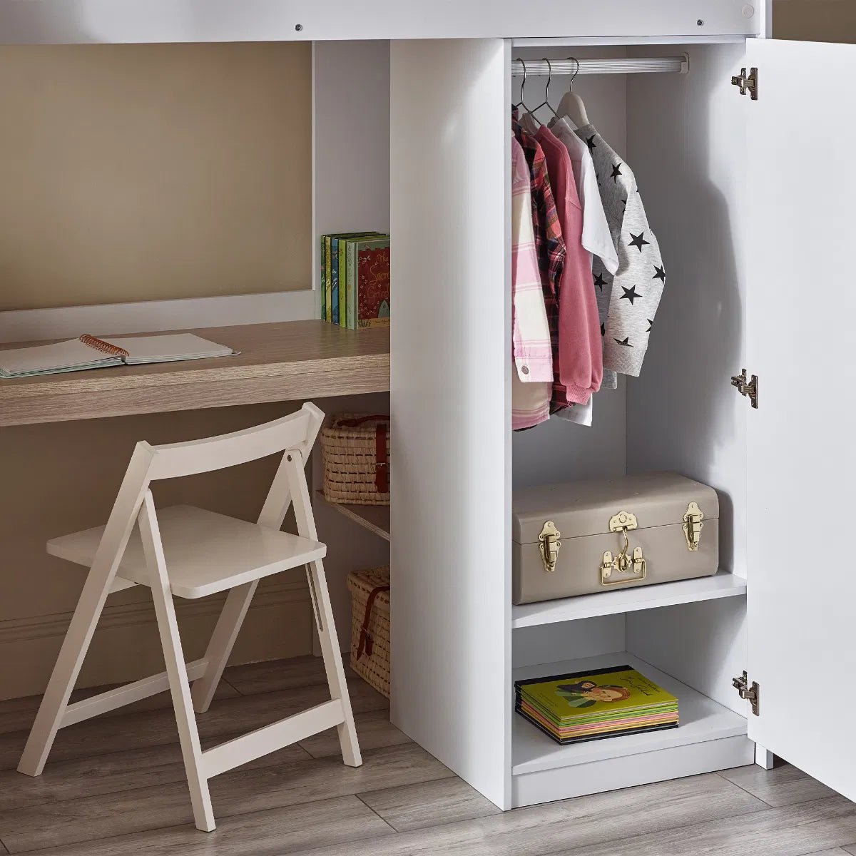 Ocean High Sleeper Bed Frame with Desk - Julian Bowen