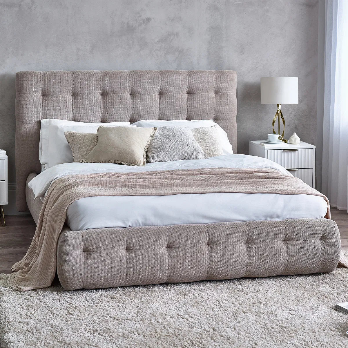 Odette Fabric Bed Frame - Julian Bowen