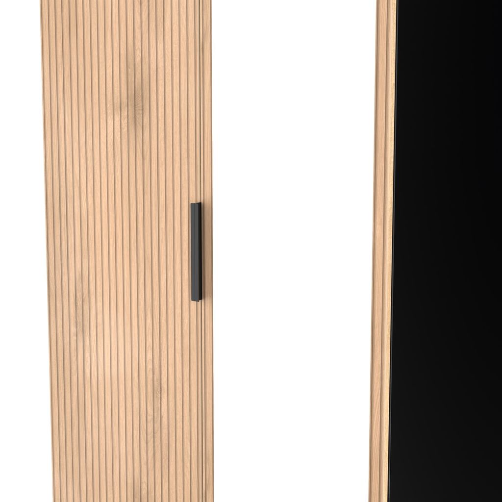 Java Tall Mirrored 2 Drawer 2 Door Double Wardrobe