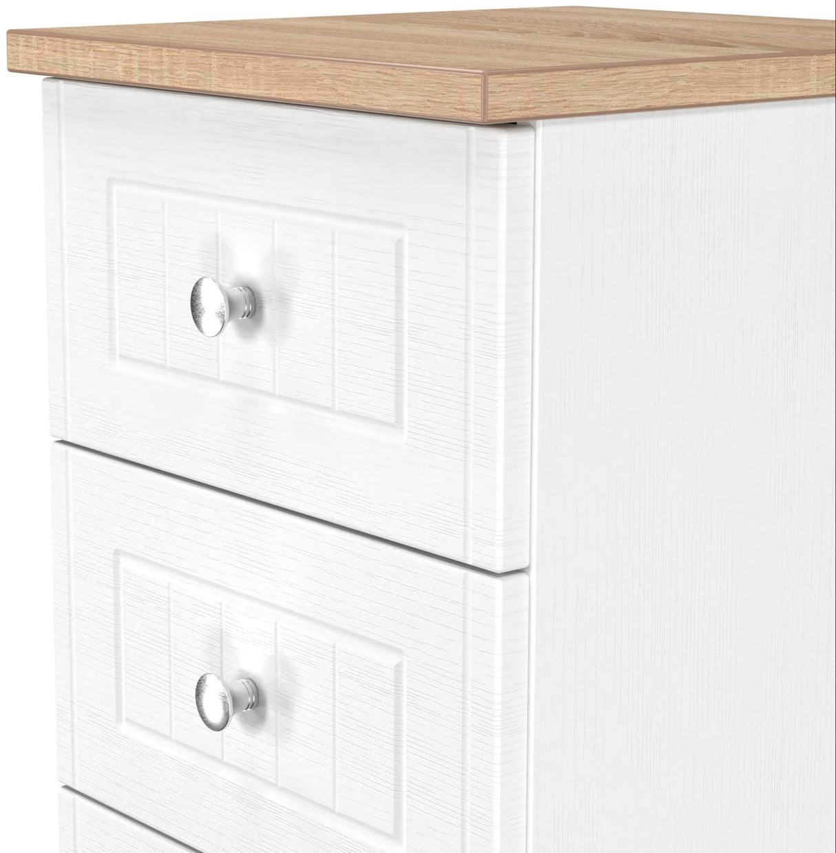 Vienna 5 Drawer Tallboy Drawer Chest with Oak Top