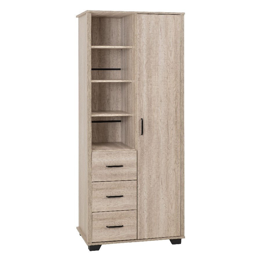 Oliver Open Wardrobe 3 Drawers 1 Door - Seconique
