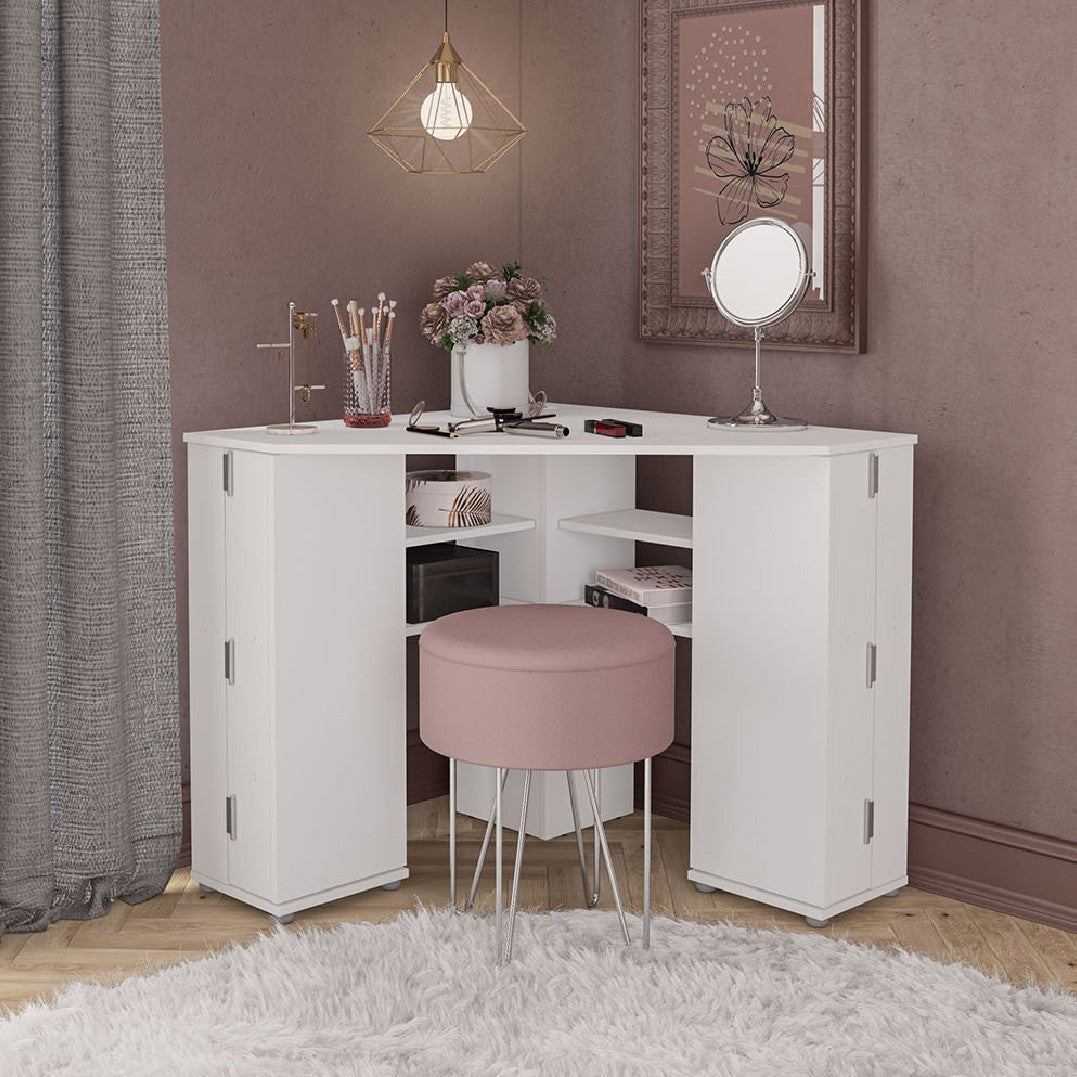 Olivia Corner Folding Storage Dressing Table - Birlea