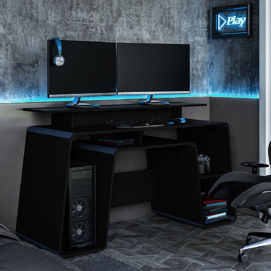 Onyx Gaming Computer Desk - Birlea