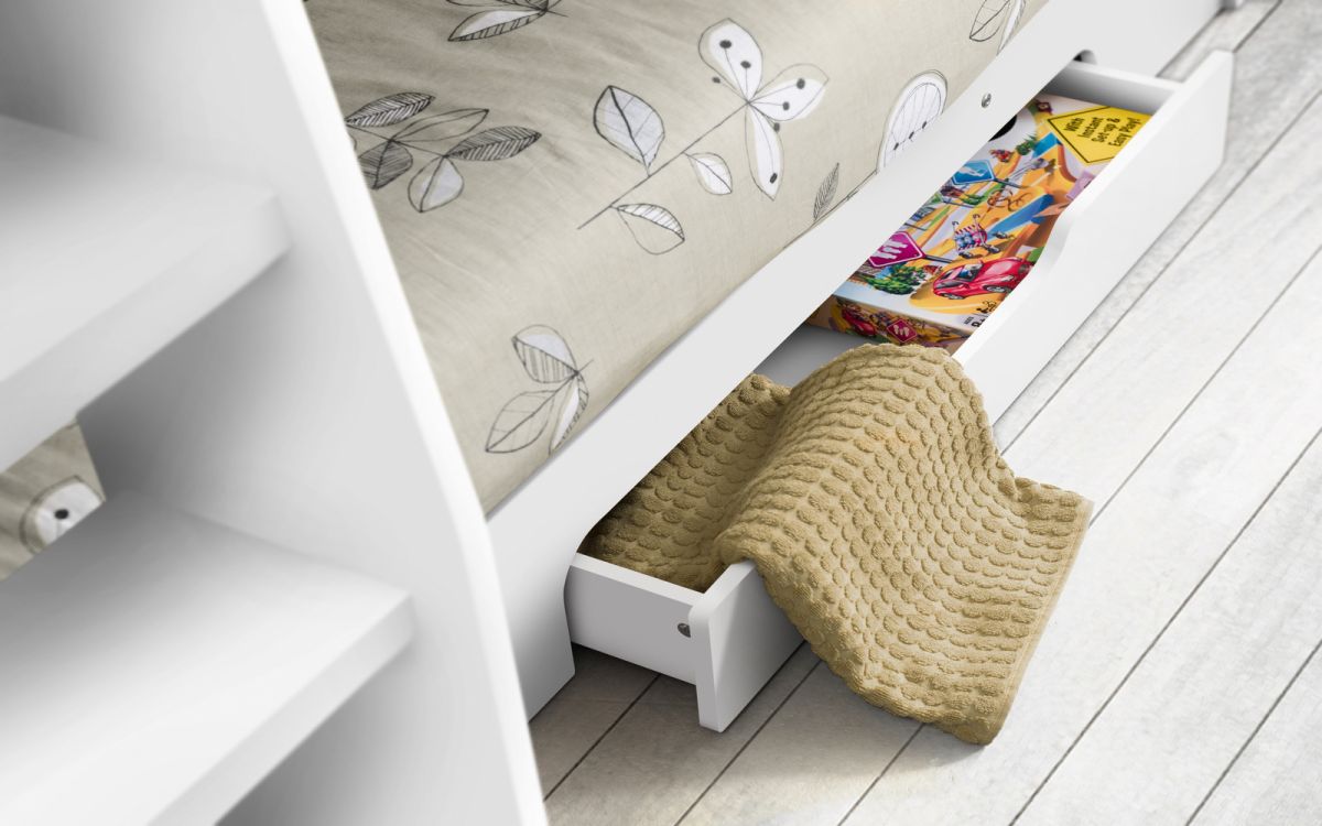 Orion 3ft Single Bunk Bed With Storage Drawer - Julian Bowen