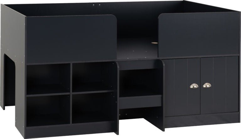 Orlando Low Sleeper Bed Frame with Storage - Seconique