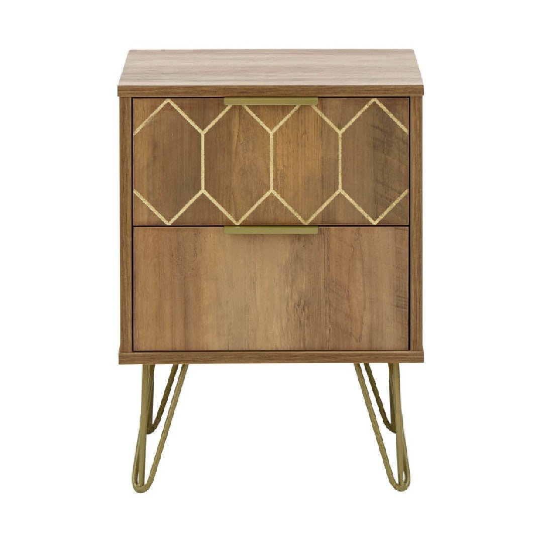 Orleans 2 Drawer Bedside Table - GFW