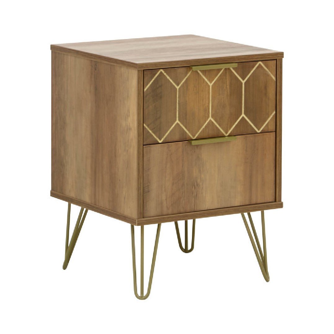 Orleans 2 Drawer Bedside Table - GFW