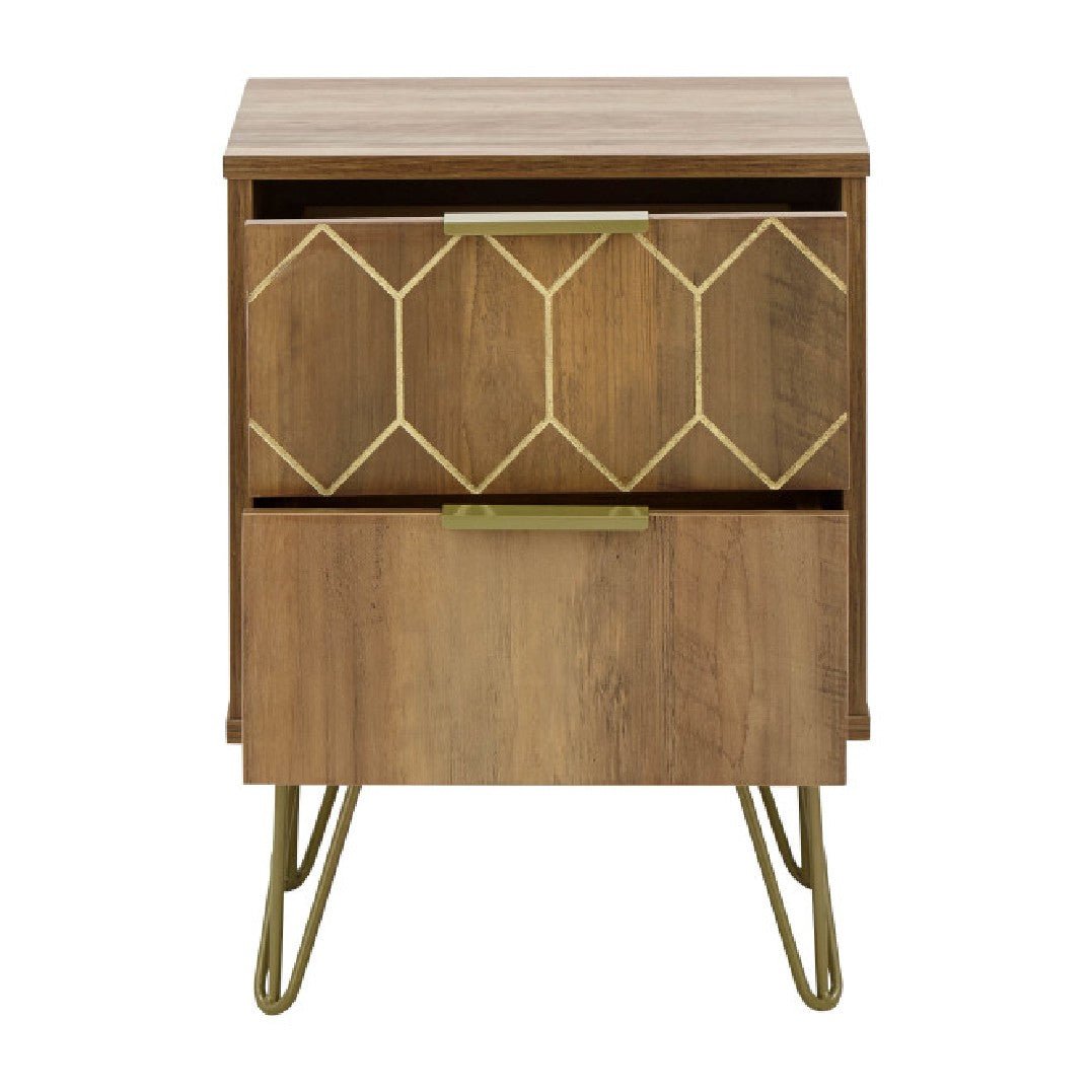 Orleans 2 Drawer Bedside Table - GFW