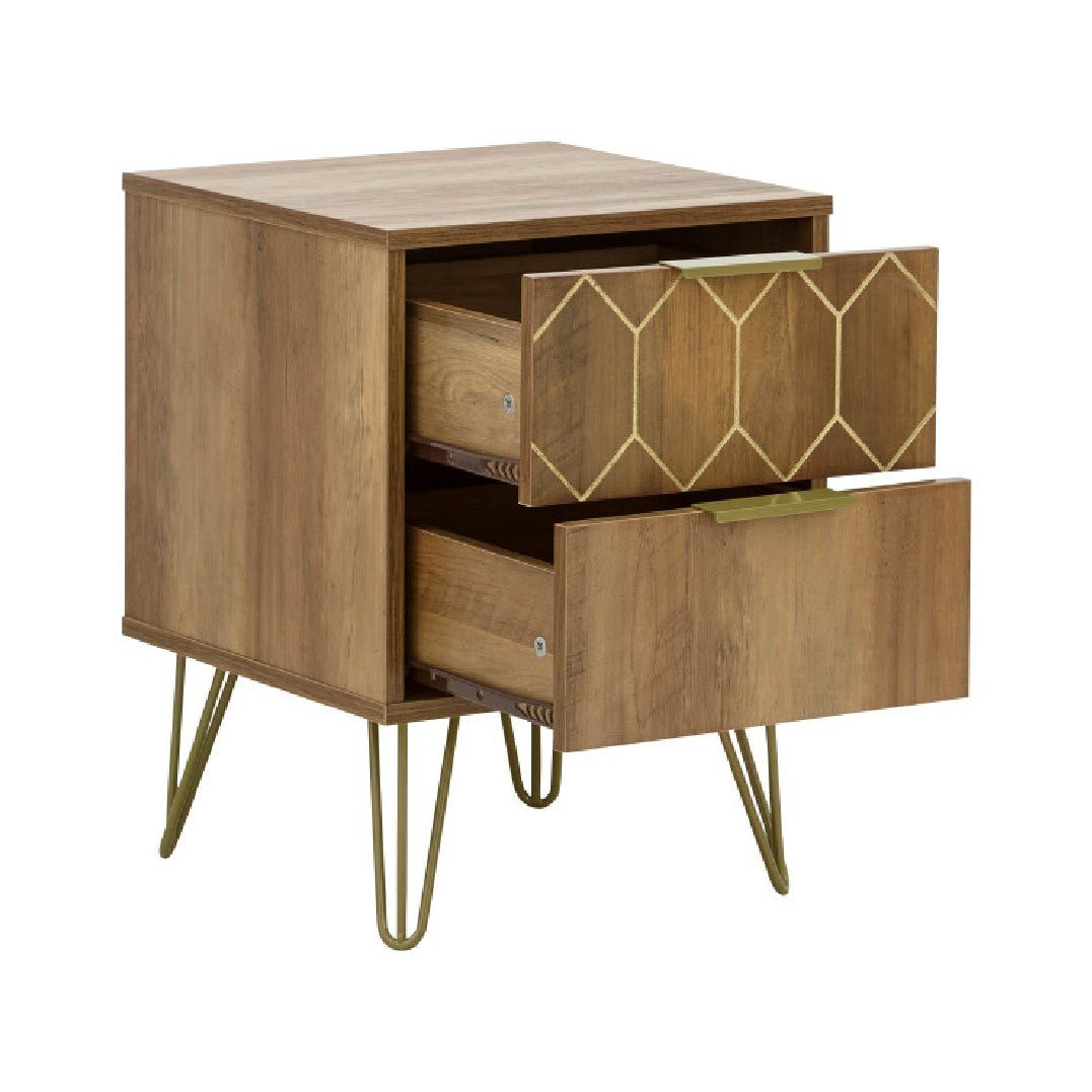 Orleans 2 Drawer Bedside Table - GFW