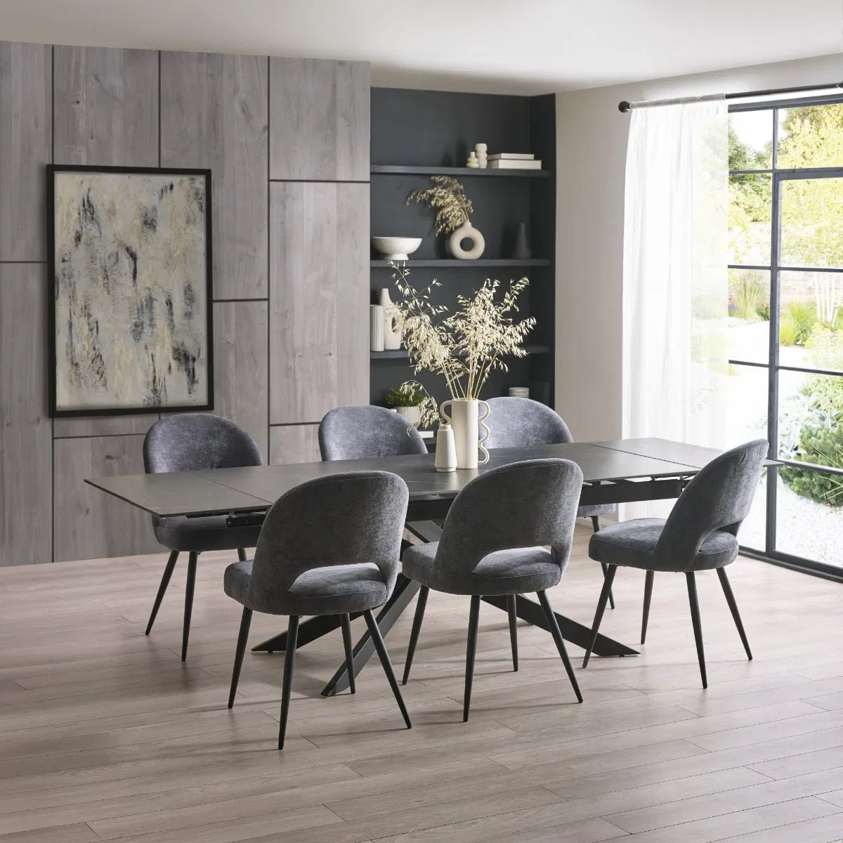 Osaka Ceramic Extending Dining Table - Julian Bowen