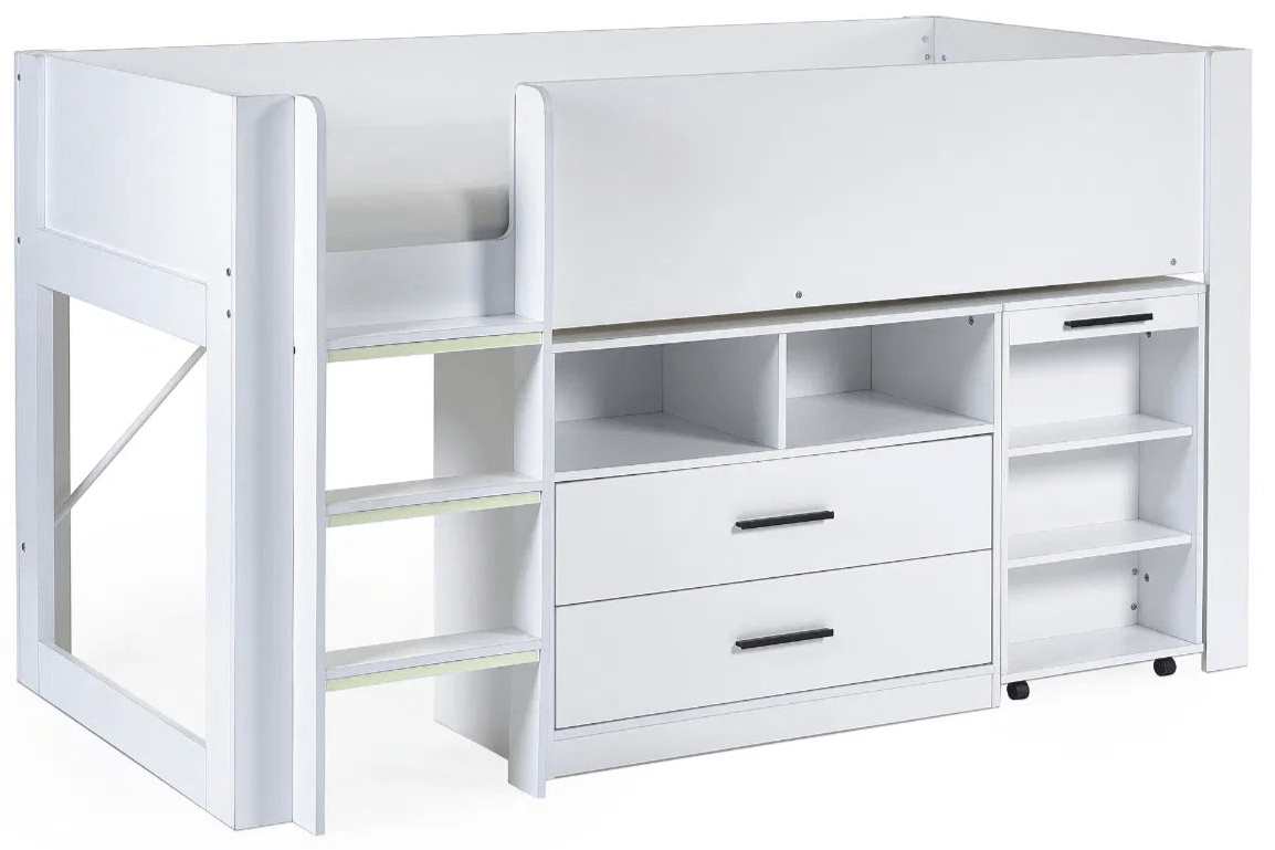 Otis 3ft Single Mid Sleeper with 2 Drawers - Julian Bowen