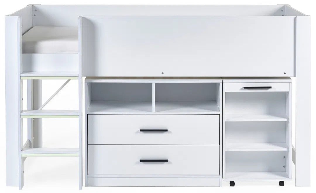 Otis 3ft Single Mid Sleeper with 2 Drawers - Julian Bowen