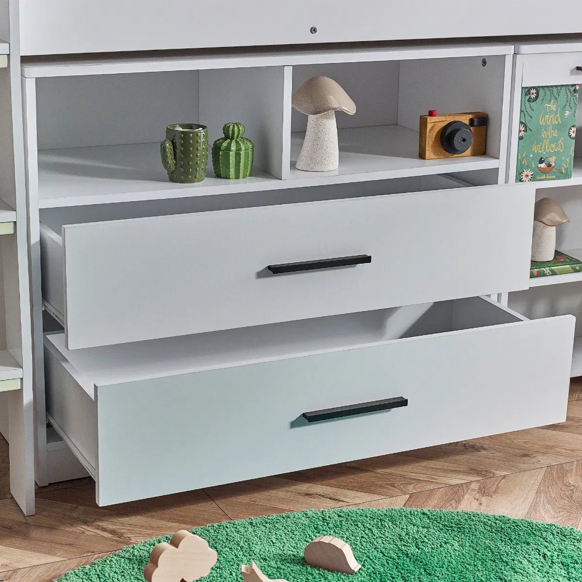 Otis 3ft Single Mid Sleeper with 2 Drawers - Julian Bowen