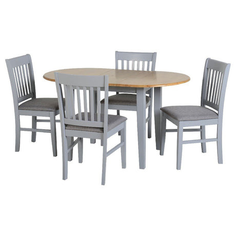 Oxford Extending Dining Table Set with 4 Chairs - Seconique