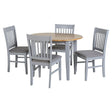 Oxford Extending Dining Table Set with 4 Chairs - Seconique