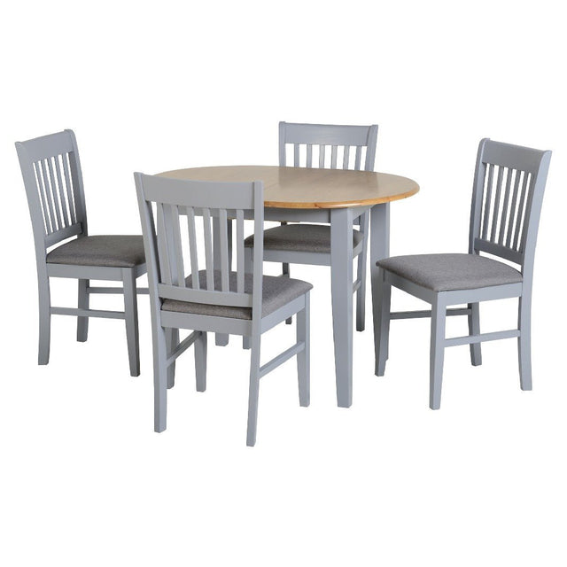 Oxford Extending Dining Table Set with 4 Chairs - Seconique