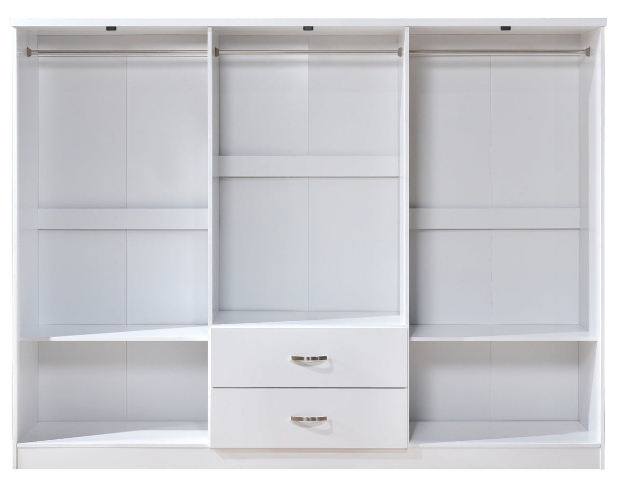 Paddington 6 Door 2 Drawer Mirrored Wardrobe - Swish Furniture