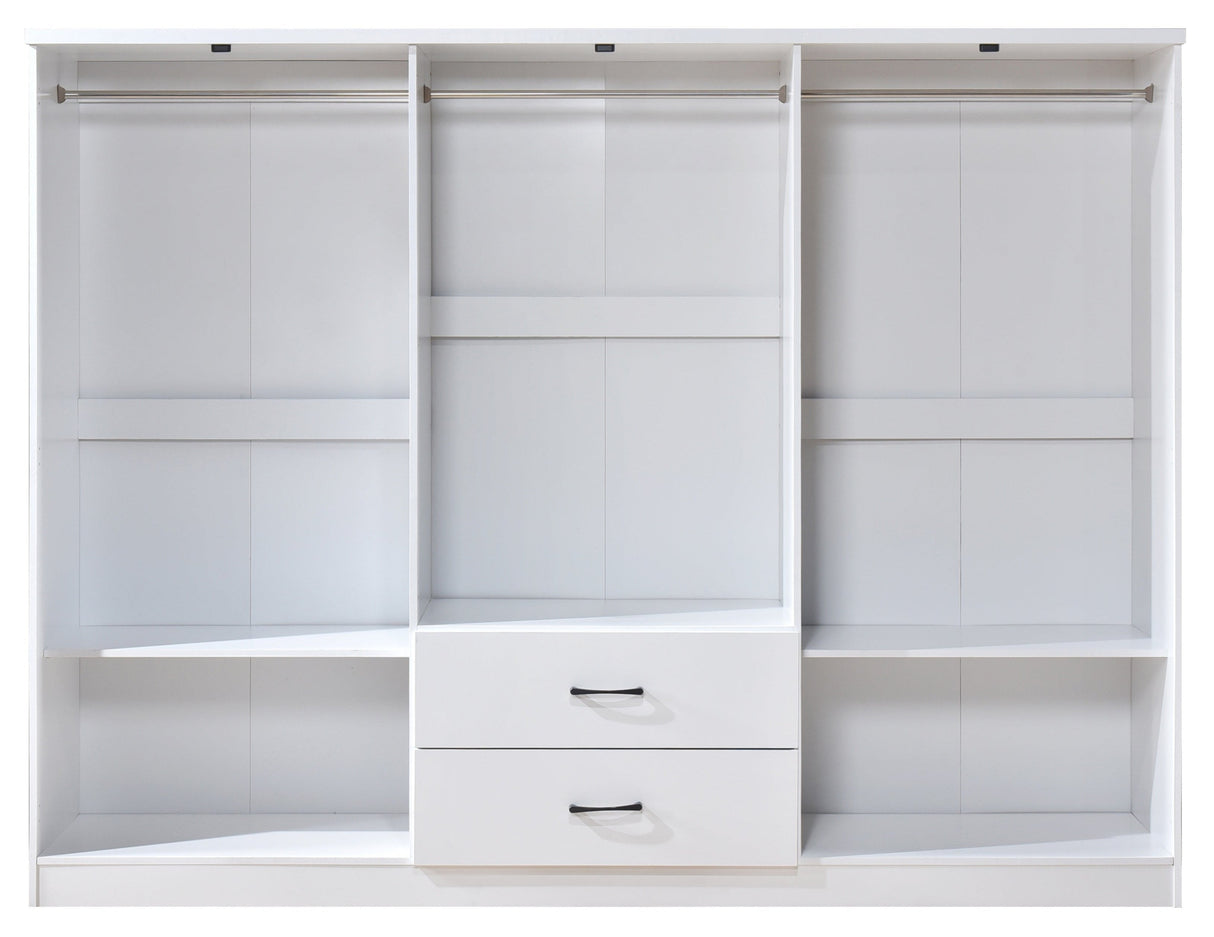 Paddington 6 Door 2 Drawer Mirrored Wardrobe - Swish Furniture