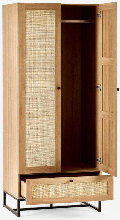 Padstow 1 Drawer 2 Door Wardrobe - Julian Bowen
