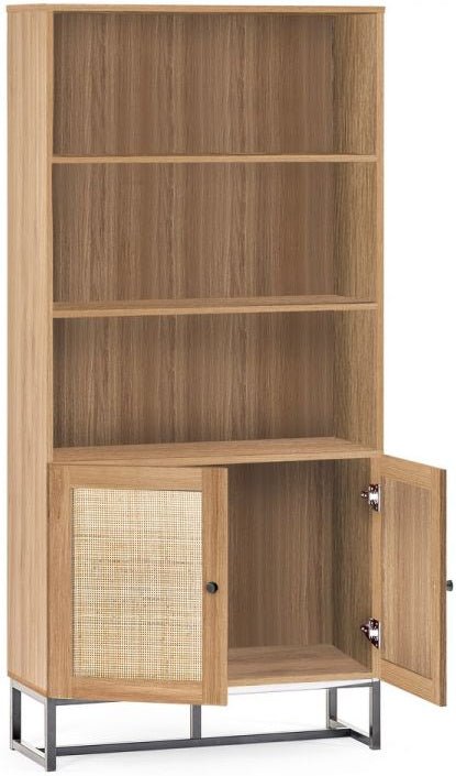 Padstow 2 Door 3 Shelf Tall Bookcase - Julian Bowen