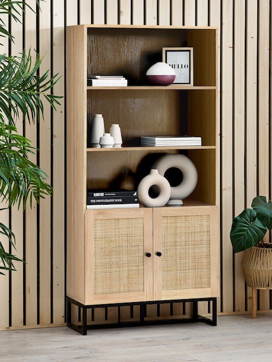 Padstow 2 Door 3 Shelf Tall Bookcase - Julian Bowen