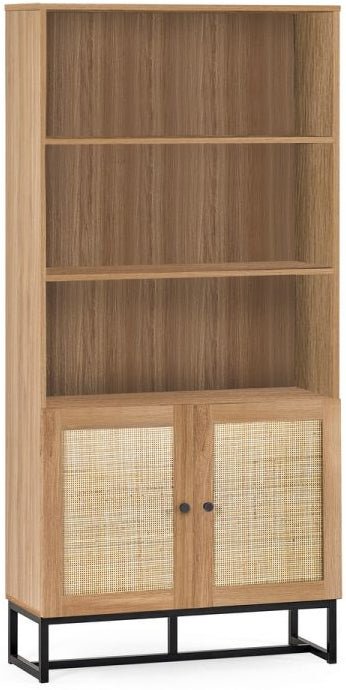 Padstow 2 Door 3 Shelf Tall Bookcase - Julian Bowen