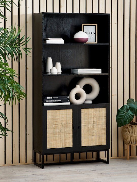 Padstow 2 Door 3 Shelf Tall Bookcase - Julian Bowen