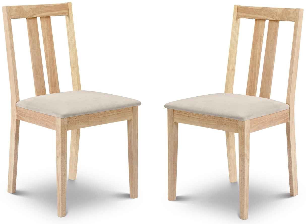 Pair of 2 Rufford Dining Chairs - Julian Bowen