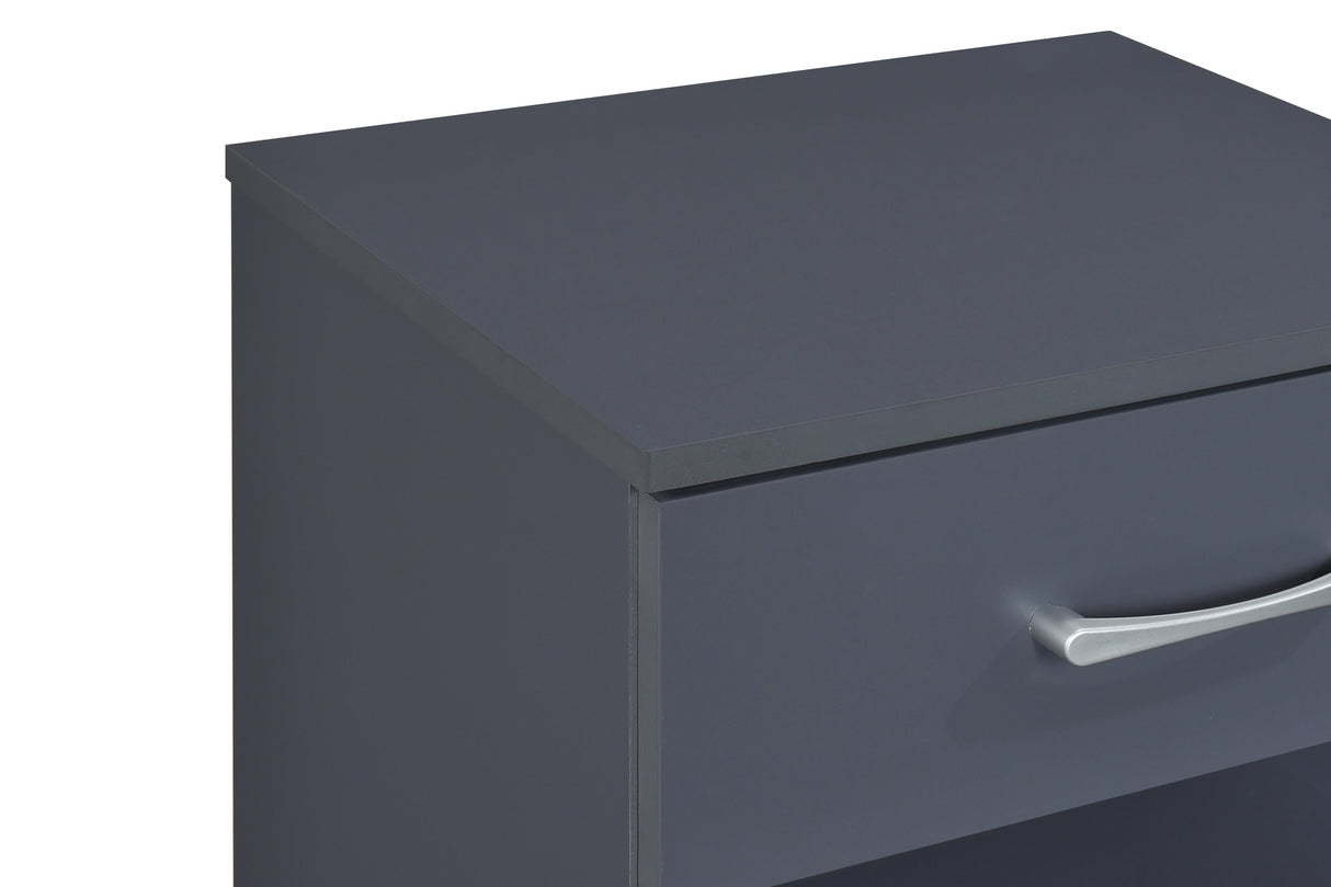 Pair of Highbury 1 Drawer Open Shelf Bedside Tables - Swish Furniture